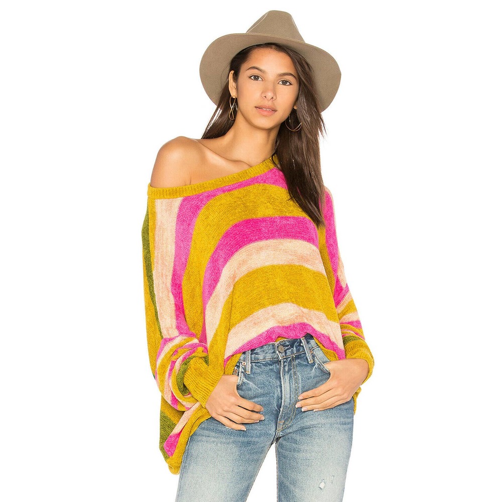 Free People All About You Pullover Sweater Stripe